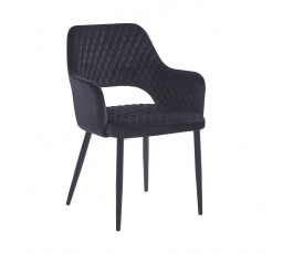 Bársony szék fekete - fekete keret K3-FX B