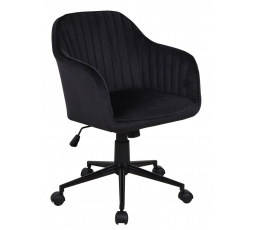 Forgószék bársony fekete FB1-FX