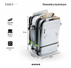Többfunkciós vákuumos hátizsák Chairs Backpack Air, szürke