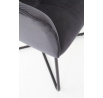 Étkezőszék K377, szürke bársony