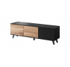 TV komód RANDOM RTV-1 RTV, wotan tölgy/fekete
