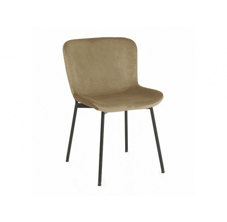 KRZESŁO COLBY VELVET CZARNY STELAŻ / BEŻ BLUVEL 28