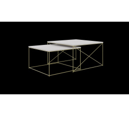 Licco 2 az 1-ben dohányzóasztal Arany+Beton