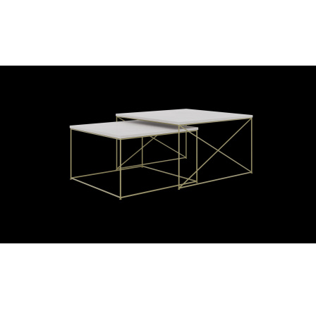 Licco 2 az 1-ben dohányzóasztal Arany+Beton