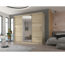 Tolóajtós szekrény tükörrel ERWIN 235 Sonoma+Sonoma