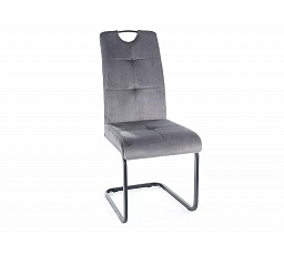 AXO VELVET étkezőszék, Szürke Bluvel 14/fekete matt