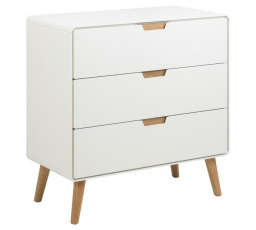 Fehér Lowell komód 3 fiókkal