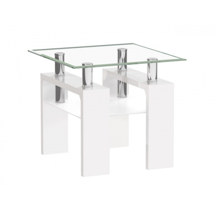 Fehér dohányzóasztal A08-2-mini-H-55