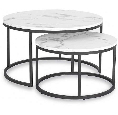 Zestaw Stolików DAFNE MAX Biały Marmur