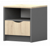 Éjjeliszekrény - JOY II 22, Szürke/Dub Artisan