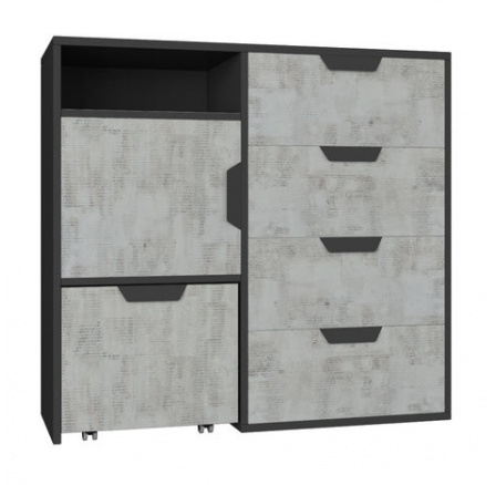 NANO komód - NA8, grafit + enigma