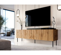 TV komód JUNGLE RTV, matt wotan tölgy/matt fekete