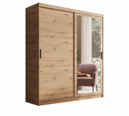Tolóajtós és tükörrel ellátott Hailey 180 Artisan+Artisan ruhásszekrény