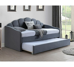 Kétszemélyes ágy BELLA Velvet, 90x200 cm, szürke Bluvel 14