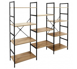 Fekete/természetes Bistrot polc