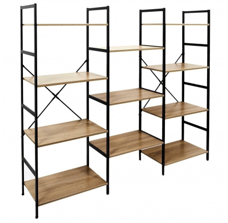 Fekete/természetes Bistrot polc