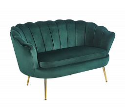 Sofa SF1-FXJG bársonyzöld, arany lábakkal