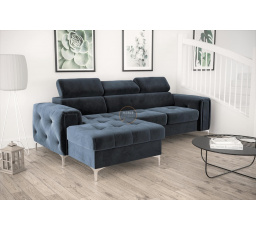 NAROŻNIK ORION MINI Z FUNKCJĄ SPANIA 255x165 CM - Wybierz własny kolor - Zapisz swój wybór - Galeria tkanin poniżej , lewa