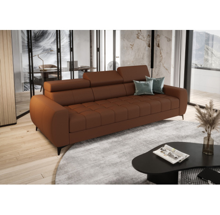 SOFA PORTO III 260 CM SKÓRA NATURALNA - Skóra koniak