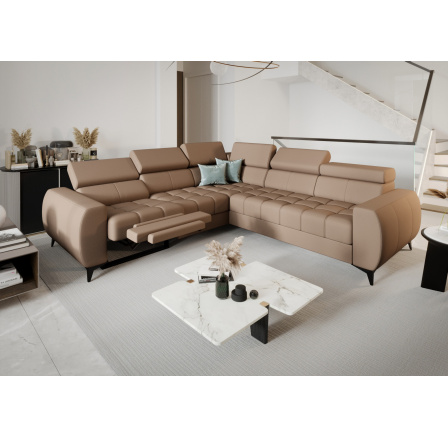 NAROŻNIK PORTO II RELAX SKÓRA NATURALNA 255x258 CM - lewa , Skóry naturalne - Wybierz swój kolor