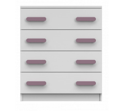 Komód 4S SMYK I - 02, Fehér Matt/Hanga