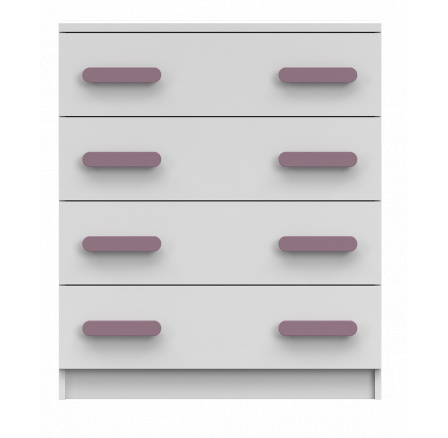 Komód 4S SMYK I - 02, Fehér Matt/Hanga