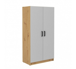 Šatní skříň MATYLDA 108, Dub artisan/Šedá
