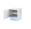 Éjjeliszekrény QIU, fényes fehér/fényes fehér