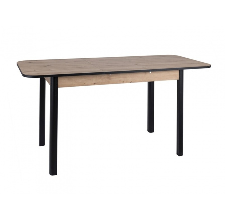 STÓŁ DIEGO II DĽB ARTISAN / CZARNY 105(140)X65 STÓŁ DIEGO II DĽB ARTISAN / CZARNY 105(140)X65