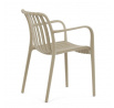 Zahradní židle plast, béžová, CT-X7029 CAP