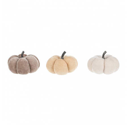 Textil tök - átmérő 7,5 cm, csomag ára (6 db) 3 szín keverékében Textil tök - átmérő 7,5 cm, csomag ára (6 db) 3 szín keverékében