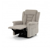 Polohovací křeslo, elektrické kabelové ovládání, béžová, látka, TV-7072 LAN2