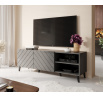 TV komód ABETO 150, grafit matt / grafit fényes
