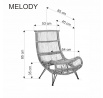 MELODY fotel wypoczynkowy, rattan naturalny