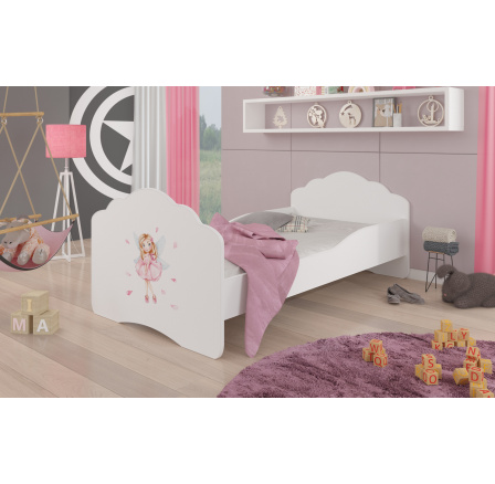 Ágy matraccal CASIMO LÁNY SZÁRNYAKKAL 160x80 Fehér