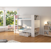 Kétszemélyes emeletes ágy GARET 180x80 Fehér+Szürke