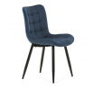 Jídelní židle, modrá, látka, HC-462 BLUE2