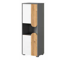 CARINI polc - CA4, világos grafit/fehér briliáns/nash tölgy