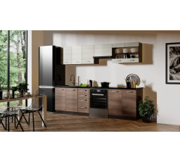 Konyhai szekrény AMANDA 2 260, Navara Tölgy/Fahéj Akác