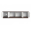 VESPER RTV 187 4D - cashmere mdf / orzech / czarne uchwyty / cokół