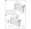 Kétszemélyes emeletes ágy ARTA 200x90 Fehér+Szürke