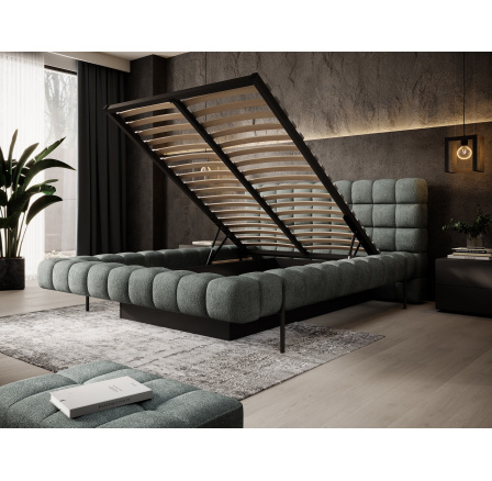 Bed Magentta + metal frame/ gas lift / bedding box 140x200 Touch 100 1