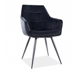LILIA VELVET étkezőszék, Fekete Bluvel 19/fekete matt