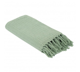 Waffle takaró/zöld pléd