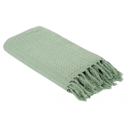 Waffle takaró/zöld pléd