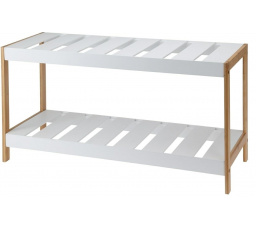 Giselda cipősszekrény, fehér bambusz