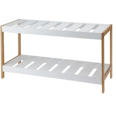 Giselda cipősszekrény, fehér bambusz