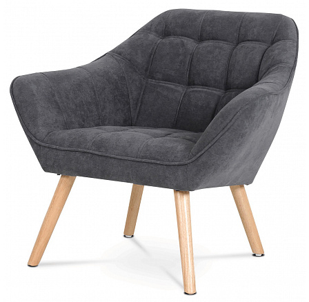 Křeslo, šedá, látka, AK-321 GREY2