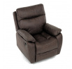 Polohovací křeslo, elektrické zabudované ovládání, hnědá, látka vintage, TV-4094 BR3