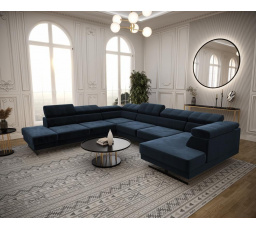 NAROŻNIK EMPORIO MAX II 300X350X180 - lewa , Odcienie granatu